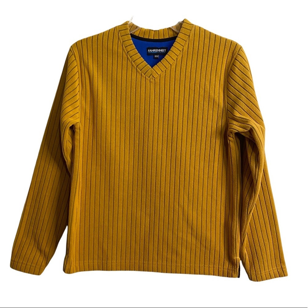 Boy’s Mustard Yellow Long Sleeves Fleece Sweater Size 14/16